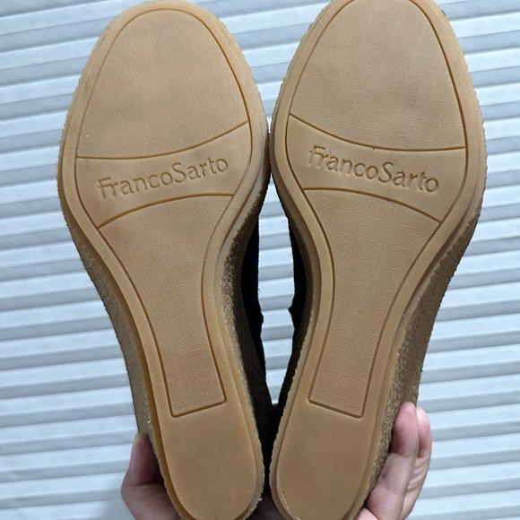 🌸FRANCO SARTO🌸 Ulayna Black Suede Ankle Wedge Boot Size:8.5 - Picture 16 of 16